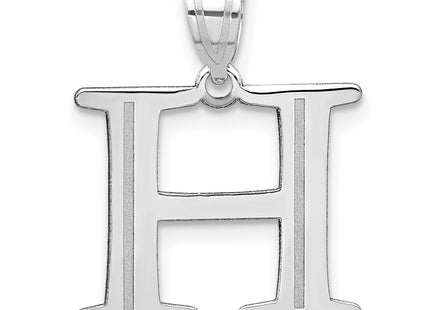 14kw Polished Etched Letter Initial Pendant