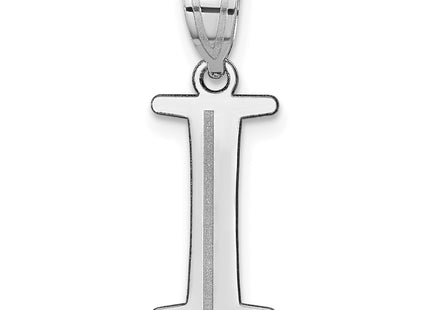 14kw Polished Etched Letter Initial Pendant
