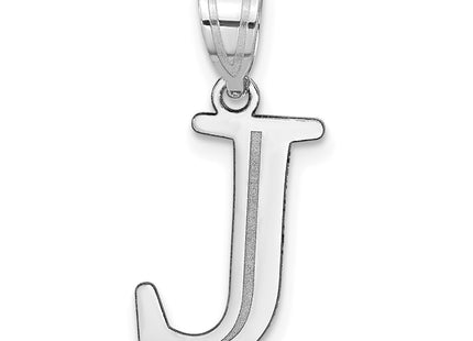 14kw Polished Etched Letter Initial Pendant