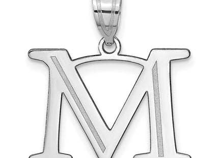14kw Polished Etched Letter Initial Pendant