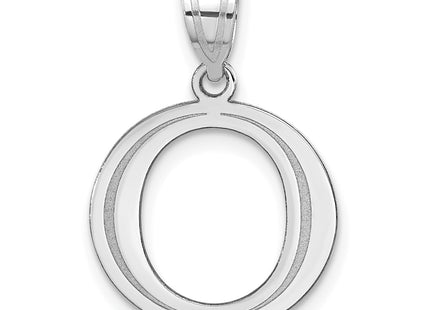 14kw Polished Etched Letter Initial Pendant