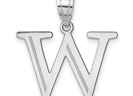 14kw Polished Etched Letter Initial Pendant