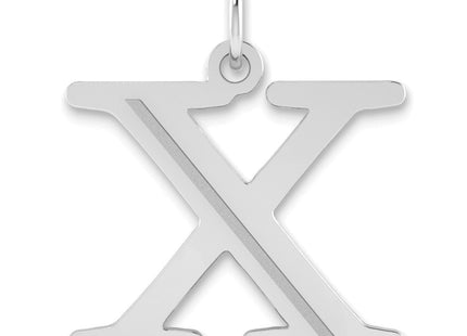 14kw Polished Etched Letter Initial Pendant