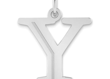 14kw Polished Etched Letter Initial Pendant