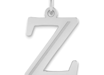 14kw Polished Etched Letter Initial Pendant