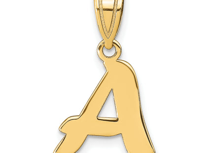 14k Polished Script Letter Initial Pendant