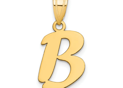 14k Polished Script Letter Initial Pendant