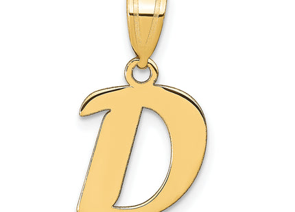 14k Polished Script Letter Initial Pendant