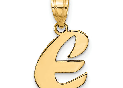 14k Polished Script Letter Initial Pendant
