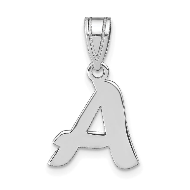 14kw Polished Script Letter Initial Pendant