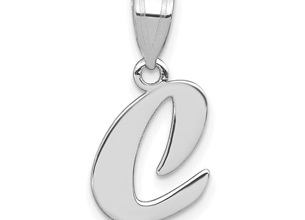 14kw Polished Script Letter Initial Pendant