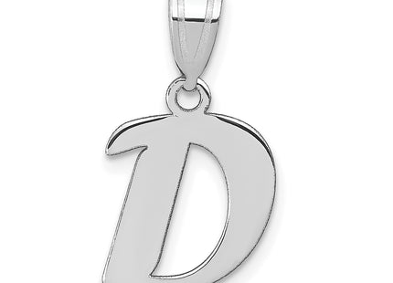 14kw Polished Script Letter Initial Pendant