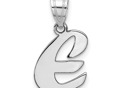 14kw Polished Script Letter Initial Pendant