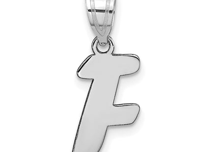 14kw Polished Script Letter Initial Pendant