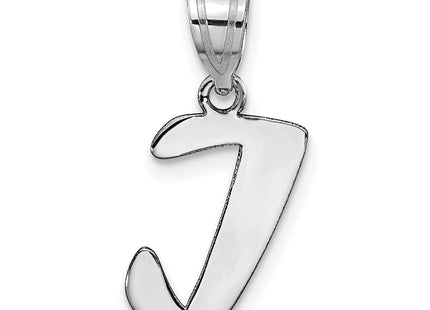 14kw Polished Script Letter Initial Pendant