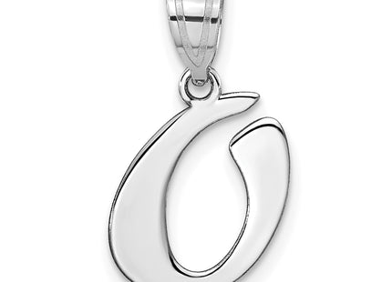 14kw Polished Script Letter Initial Pendant