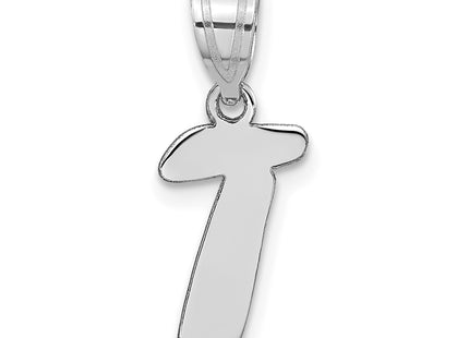 14kw Polished Script Letter Initial Pendant