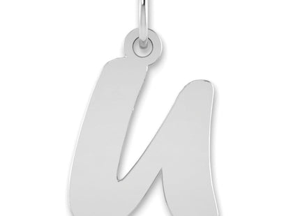 14kw Polished Script Letter Initial Pendant