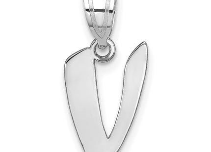 14kw Polished Script Letter Initial Pendant