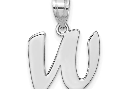 14kw Polished Script Letter Initial Pendant