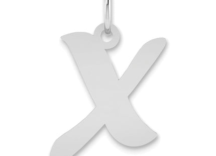 14kw Polished Script Letter Initial Pendant
