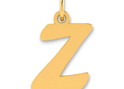 14k Polished Script Letter Initial Pendant