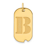 14K Polished Letter Initial Dog Tag Pendant view