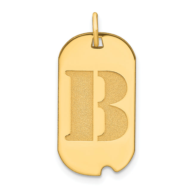 14K gold initial pendant, additional view