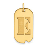 14K Polished Letter Initial Dog Tag Pendant view