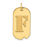 14K Polished Letter Initial Dog Tag Pendant view