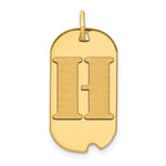 14K Polished Letter Initial Dog Tag Pendant view