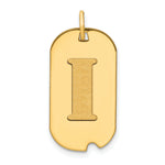 14K Polished Letter Initial Dog Tag Pendant view