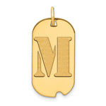 14K Polished Letter Initial Dog Tag Pendant view