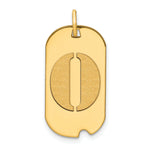 14K Polished Letter Initial Dog Tag Pendant view