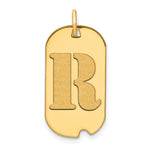 14K Polished Letter Initial Dog Tag Pendant view