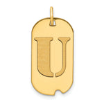 14K Polished Letter Initial Dog Tag Pendant view
