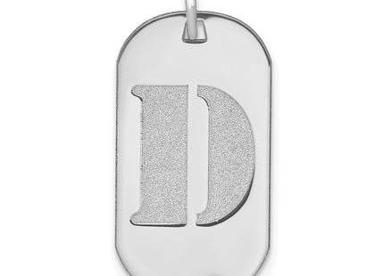 14kw Polished Letter Initial Dog Tag Pendant