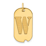 14K Polished Letter Initial Dog Tag Pendant view