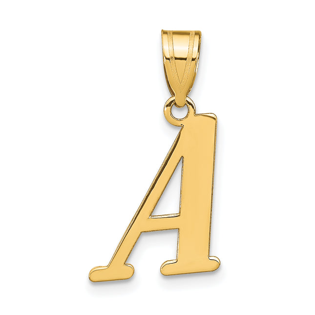 14k Polished Letter Initial Pendant