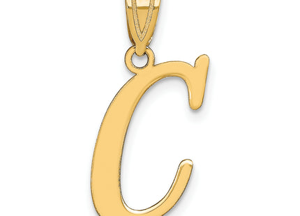 14k Polished Letter Initial Pendant