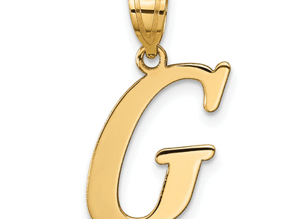 14k Polished Letter Initial Pendant
