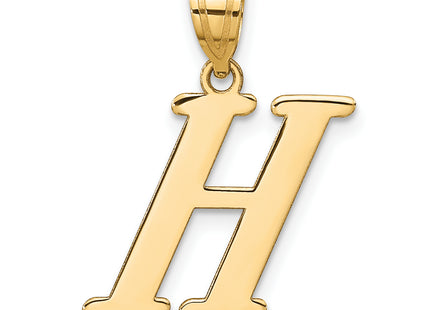 14k Polished Letter Initial Pendant