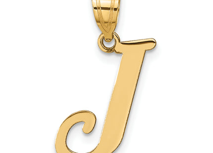14k Polished Letter Initial Pendant