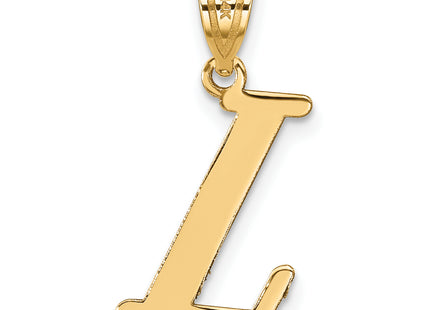 14k Polished Letter Initial Pendant