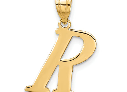 14k Polished Letter Initial Pendant