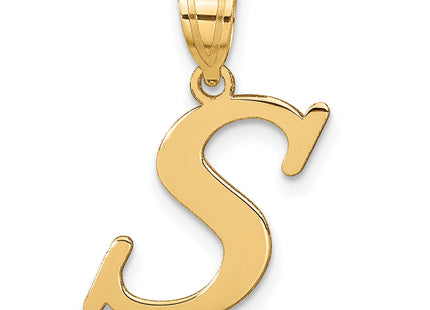14k Polished Letter Initial Pendant