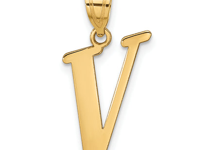 14k Polished Letter Initial Pendant