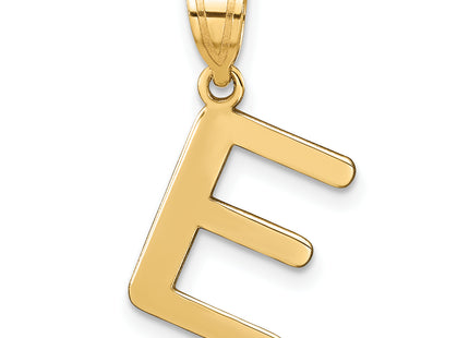 14k Polished Bubble Letter Initial Pendant