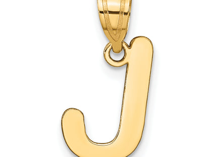 14k Polished Bubble Letter Initial Pendant
