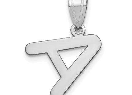 14kw Polished Bubble Letter Initial Pendant